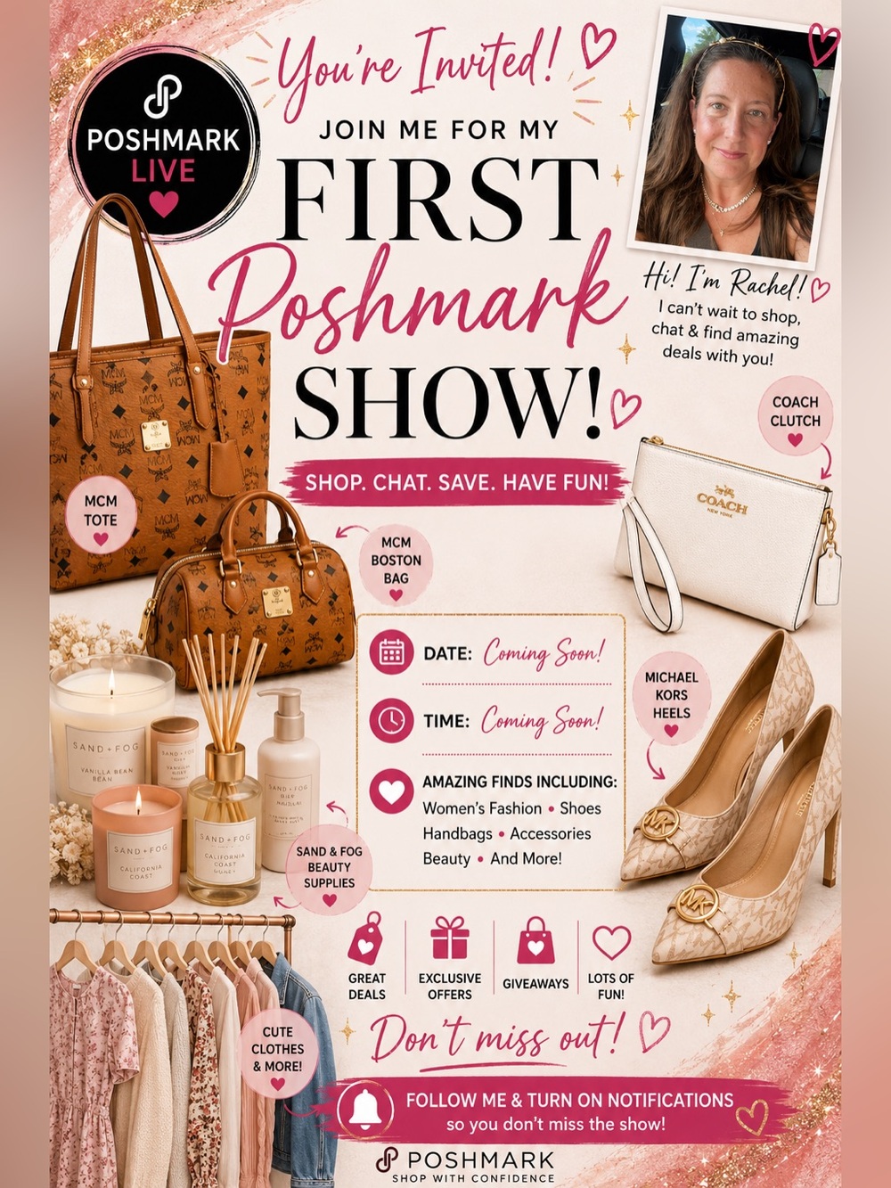 Join Rach Ellie’s 1st PoshMark Show!